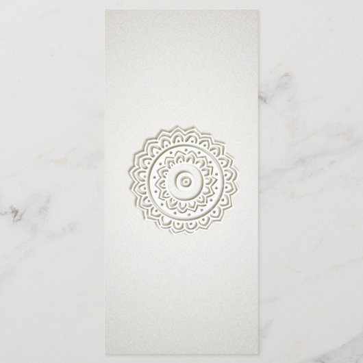 Ornament en parels | Rackkaart voor weduwenprogram Programmakaart (Achterkant)