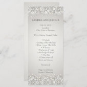 Ornament en parels | Rackkaart voor weduwenprogram Programmakaart (Voorkant / Achterkant)