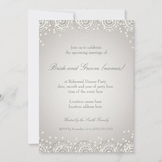 Ornament en parels | Weddenschappen Kaart (Voorkant)