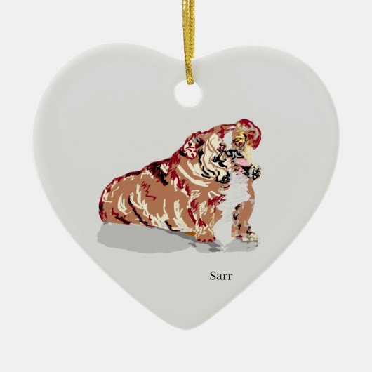 Ornament : Engelse Bulldog (Voorkant)