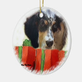 Ornament Engelse Setter kerstcadeautjes (Links)