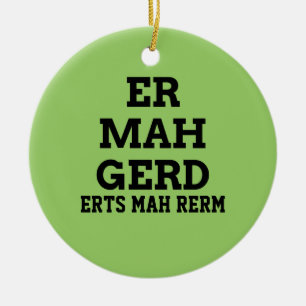 Ornament Ermahgerd door deur Hanger