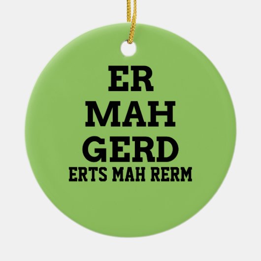 Ornament Ermahgerd door deur Hanger (Voorkant)