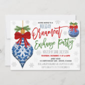Ornament Exchange Holiday Party Kaart (Voorkant)