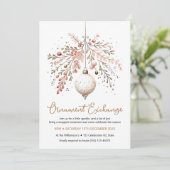 Ornament Exchange Invitation Elegant Kaart (Staand voorkant)
