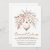 Ornament Exchange Invitation Elegant Kaart (Voorkant / Achterkant)
