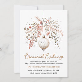 Ornament Exchange Invitation Elegant Kaart