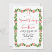 Ornament Exchange Kerst Party uitnodiging (Voorkant)