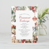 Ornament Exchange Kerstfeest Kaart (Staand voorkant)