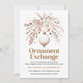 Ornament Exchange Party Invitation Kaart (Voorkant)