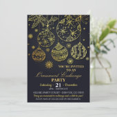 Ornament Exchange Party Invitation Kaart (Staand voorkant)