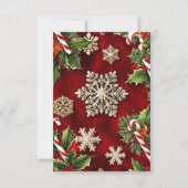 Ornament Exchange Party Invitation Kaart. Vakantie Kaart (Achterkant)