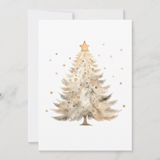 Ornament Exchange Party Waterverf Goud Groen Kaart (Achterkant)