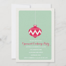 Ornament Exchange Vakantie Party Uitnodiging