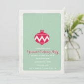 Ornament Exchange Vakantie Party Uitnodiging (Staand voorkant)