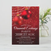 Ornament Exchange Vakantie uitnodiging (Staand voorkant)