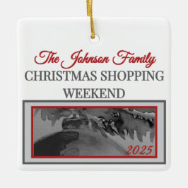 Ornament: Familie Kerst Winkelweekend  Keramisch Ornament