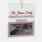 Ornament: Family Christmas Shopping Weekend  Keramisch Ornament (Rechts)