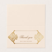 ornament faux folie Hartelijk dank Kaart (Buitenkant ongevouwen)