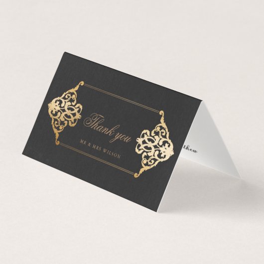  ornament faux folie Hartelijk dank Kaart (Voorkant)