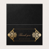  ornament faux folie Hartelijk dank Kaart (Buitenkant ongevouwen)