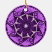 Ornament februari Birthstone Amethyst Mandala (Voorkant)
