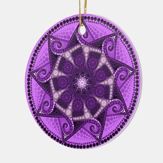 Ornament februari Birthstone Amethyst Mandala (Links)