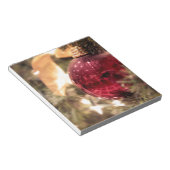 ornament festief voor rode kerstboom notitieblok (Schuin)