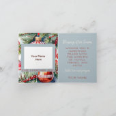   Ornament Foto & Recept Kerstmis Kaart (Binnen)