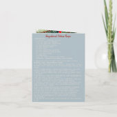   Ornament Foto & Recept Kerstmis Kaart (Achterkant)