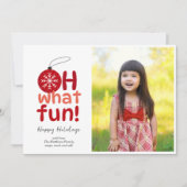 Ornament Fun Flat Holiday Kaart (Voorkant)