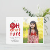 Ornament Fun Flat Holiday Kaart (Staand voorkant)