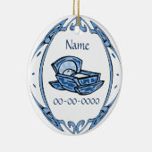 Ornament geboortedatum, tekst toevoegen (Rechts)