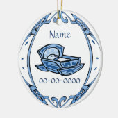 Ornament geboortedatum, tekst toevoegen (Links)