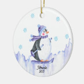 Ornament gepersonaliseerde pinguïn (Links)