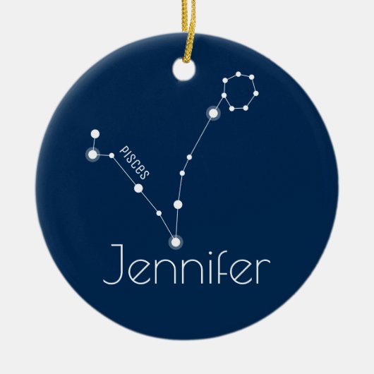 Ornament gepersonaliseerde pisces Constellation (Voorkant)