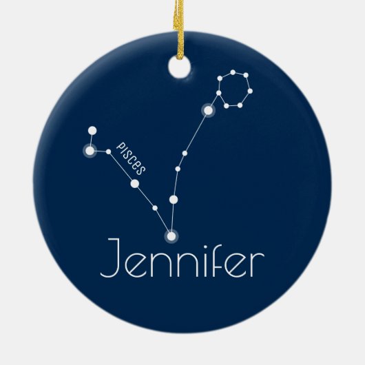 Ornament gepersonaliseerde pisces Constellation (Achterkant)