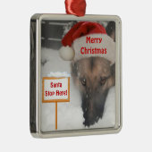 Ornament German Shepherd Santa Stop Hier Sign (Rechts)