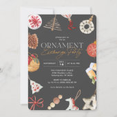 Ornament Gift Exchange Vakantie Party Kaart (Voorkant)