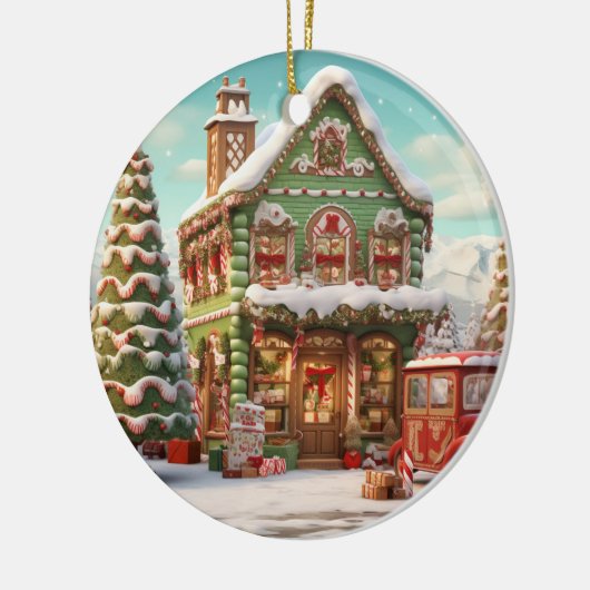 Ornament Gingerbread Snoep Cottage (Links)