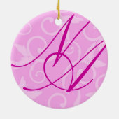 Ornament - Girly Swirl Monogram (Achterkant)