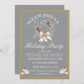 Ornament  Gold&Silver Christmas Party  Kaart (Voorkant / Achterkant)