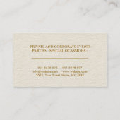 Ornament Golden Catering Tray Visitekaartje (Achterkant)