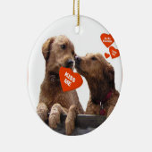 ORNAMENT - GOLDEN RETRIEVER VALENTIJN KISSES (Rechts)