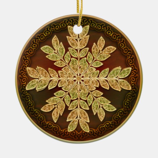 Ornament Golden Rosette (Voorkant)