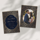  Ornament gouden foto bruiloft uitnodiging