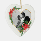 Ornament gouden harten frame met strik en boom (Rechts)