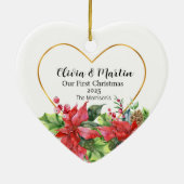 Ornament gouden harten frame waterverf boom (Achterkant)