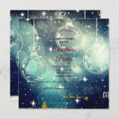 Ornament, gouden rendieren en Santa Claus (Voorkant / Achterkant)