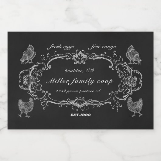 ornament grens  krijtbord eierkarton rect voedselcontainer etiket (Enkel label)